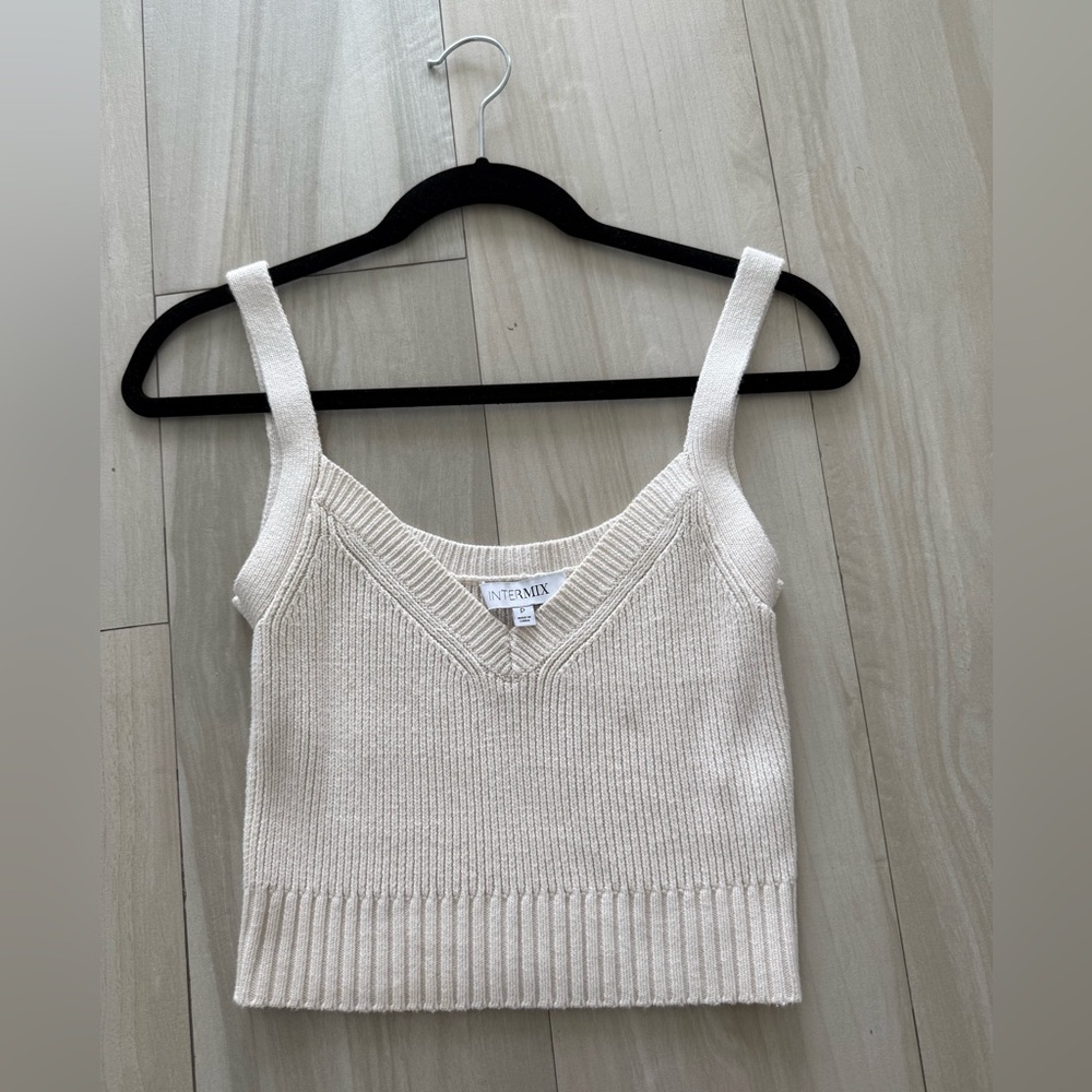Cream Knit Tank Top